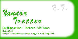 nandor tretter business card